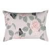 Home Flower and Green Plant Rectangular Waist Pillowcase, Peach Skin Velvet Digital Printed Throw Pillow, Office Waist Cushion Cover