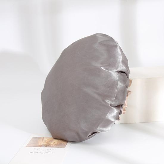 Shower Cap Waterproof Reusable Double Layers Elastic Shower Hat for Bathroom