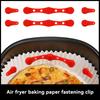 1 Conjunto Ímã para Air Fryer Fivela de Silicone para Segurar Papel Manteiga da Air Fryer Trava Forros Descartáveis Evitam Que o Papel Queime