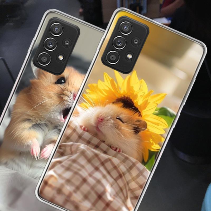 Hamsters With Hats Have Ears Phone Case for Samsung A54 A57 A37 A17 A14 A15 A12 A24 A34 A55 A35 A25 A52S A07 A05S A04S A22 A32 A