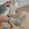 Ladies Autumn and Winter Thick Warm Flanging Cloth Label Home Sleep Tube Socks