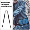 For Samsung Galaxy Tab A11/A9 Case Rotating Kickstand PC + TPU Shockproof Tablet Cover with Shoulder Strap