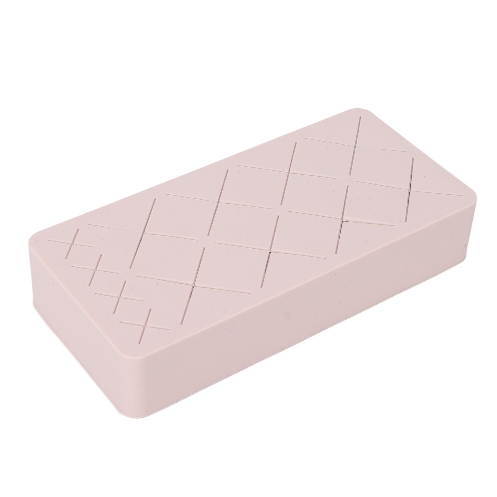 

12-слотовый держатель для помады, органайзер, силиконовая подставка для косметики, подставка для лака для ногтей и бровей розовый