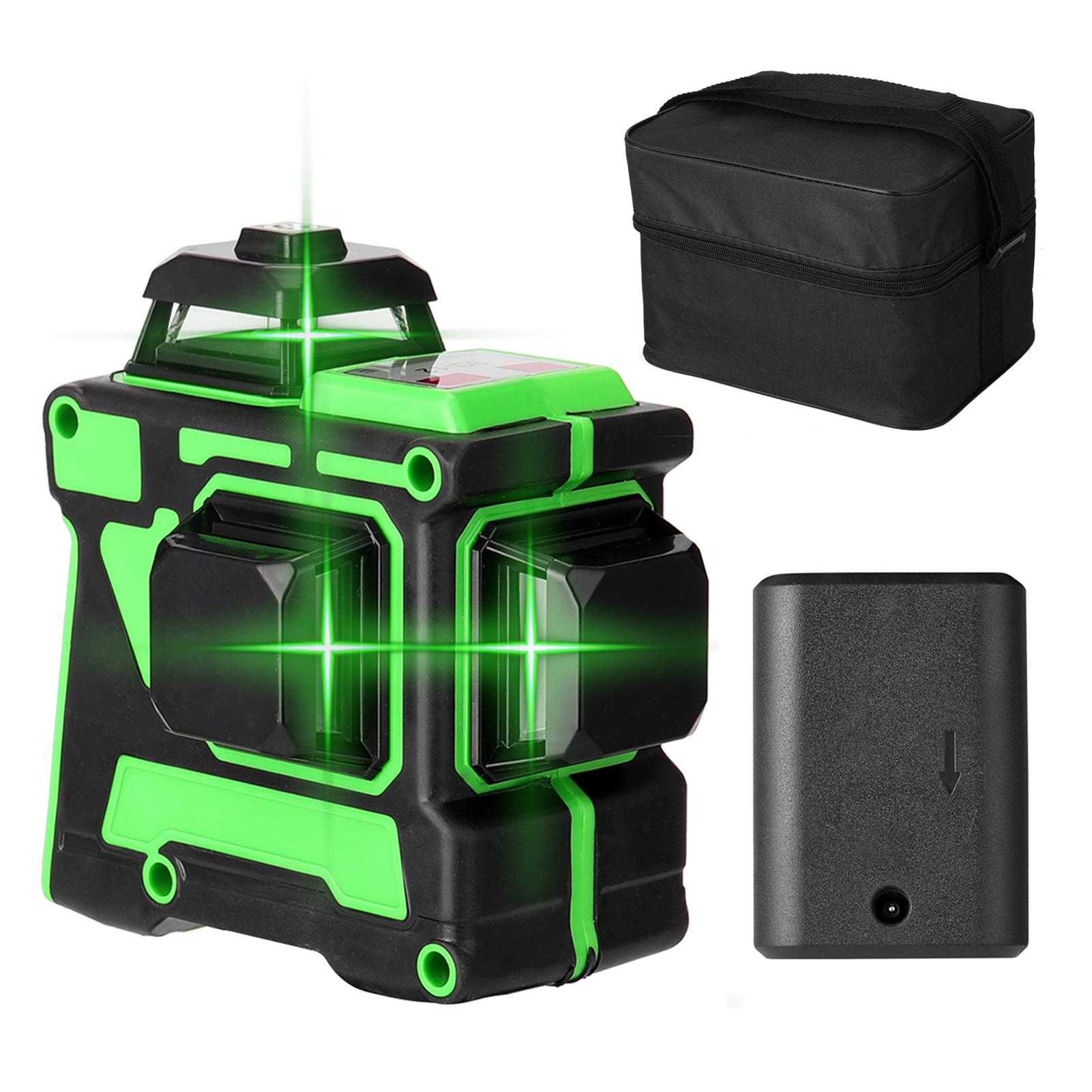 

Многофункциональный 3D 12-линейный лазерный уровень Вертикальные горизонтальные линии с функцией самовыравнивания EU plug one battery разноцветный