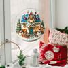 Cartoon Dream Christmas House Snowman Gift Home Glass Window Decoration Stickers