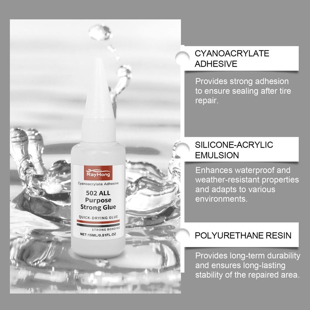 RAYHONG Car Tire Repair Rubber Car Tire Repair Rubber Cracked Tire Maintenance Sealant