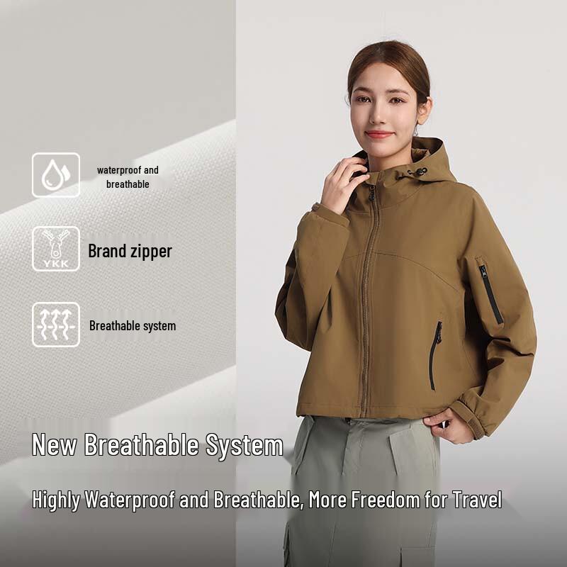 Fengxun Women's Outdoor Windbreaker Jacket