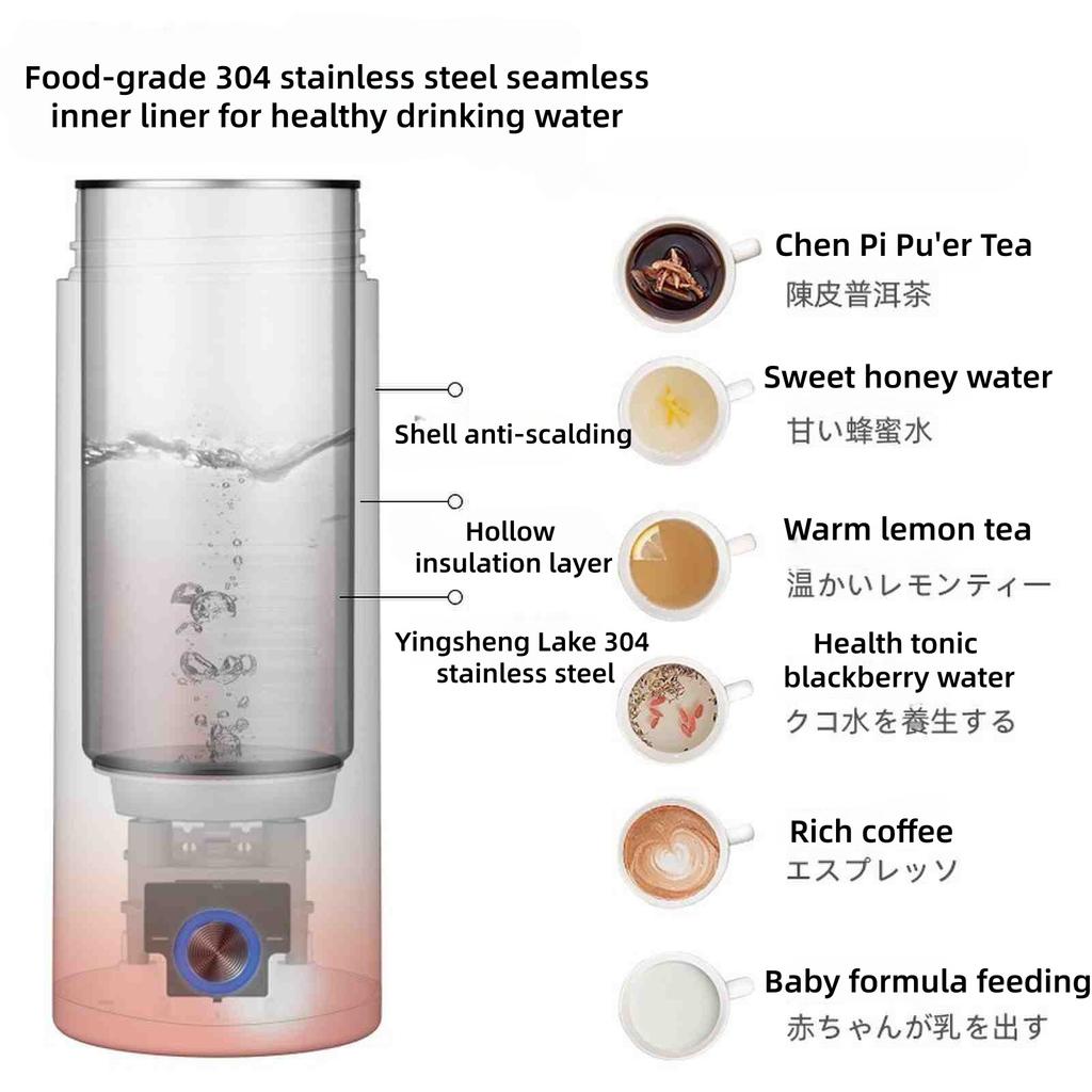 Xiaomi 400ML Electric Heating Cup Small Portable Electric Heating Water Cup Insulation One Boiling Water Kettle Travel