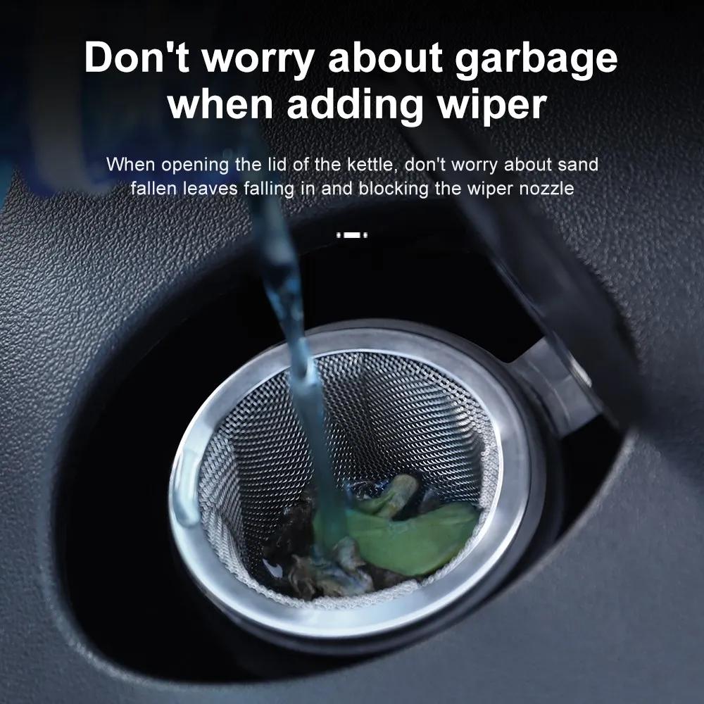 Wiper Water Filter For Tesla Model 3 Y S X Juniper Accessories Metal Mesh Grille Guard Grid Inserts Washer Tank Nozzle Strainer