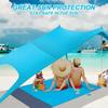 Outdoor Beach Sun Shade Portable UV Protection Family Camping Beach Tent Canopy with Storage Bag for Beach Camping Party Picnic