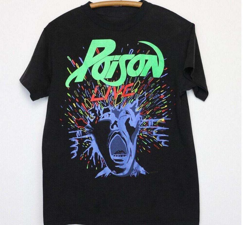 Poison Band Short Sleeve Cotton Black All Size Unisex Shirt AH1218 Unisex T-Shirt L