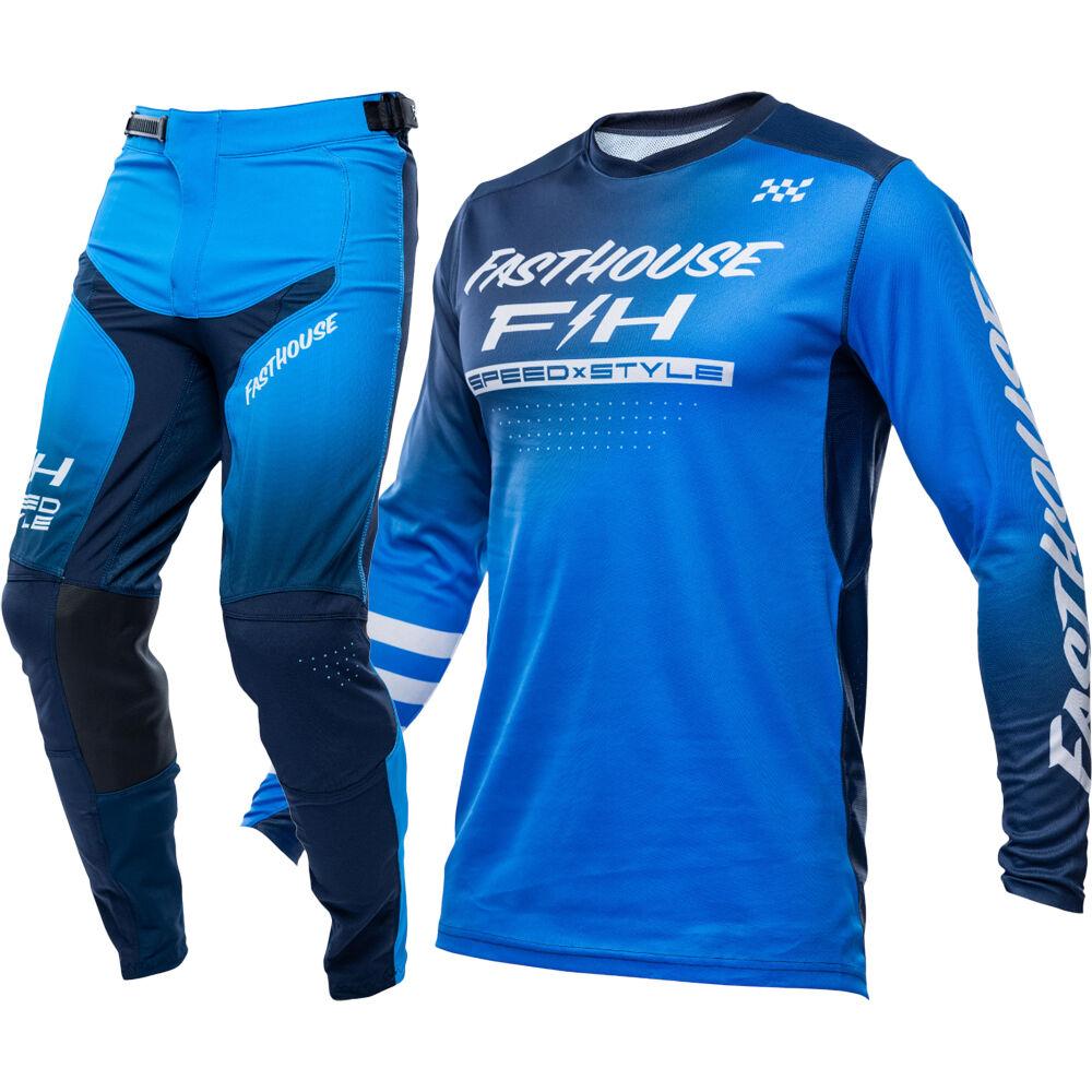 2026 FH Motocross Gear Set Top Shift MX Jersey Set ATV Race Wear Enduro Moto Kits Off Road Motorcycle Suit S 30 синий