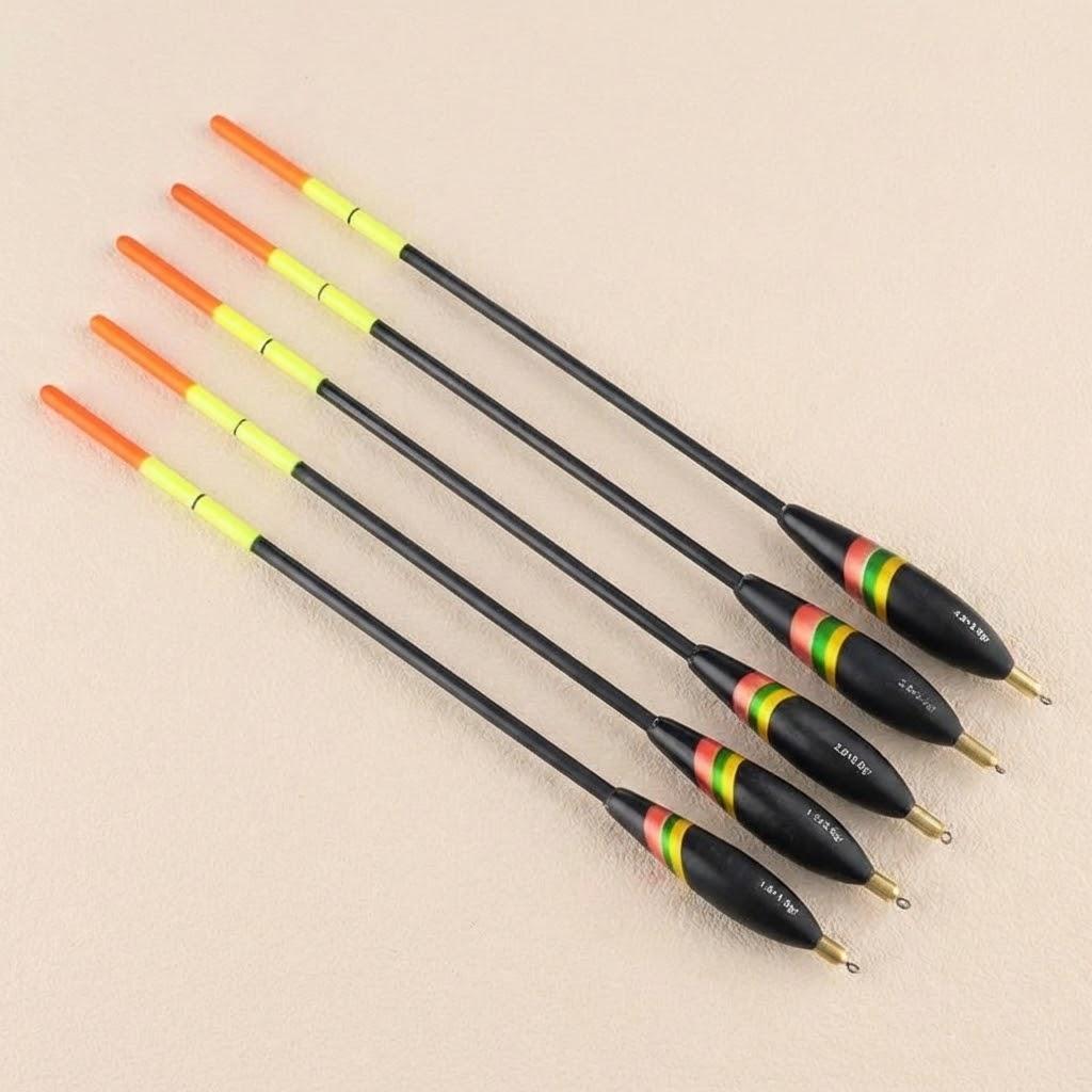 High Sensitivity Wood Fishing Bobbers Kit 15pcs Multipurpose Floats Fish Feed Durable Accessories