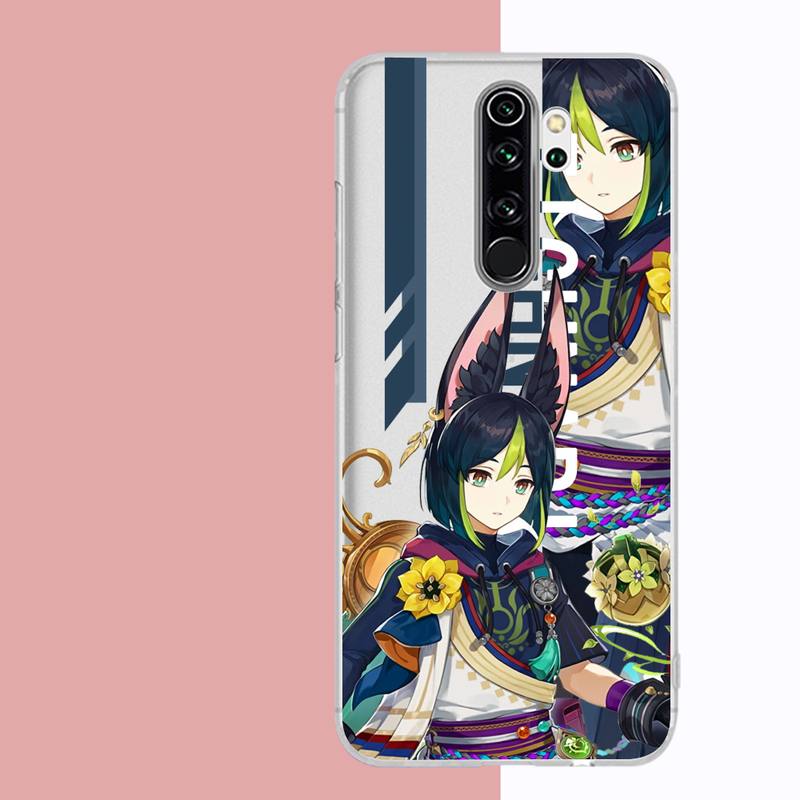 Anime Genshin Impact Cyno Zhongli Handyhülle für Samsung A51 A52 A71 A12 für Redmi 7 9 9A für Huawei Honor8X 10i Klare Hülle