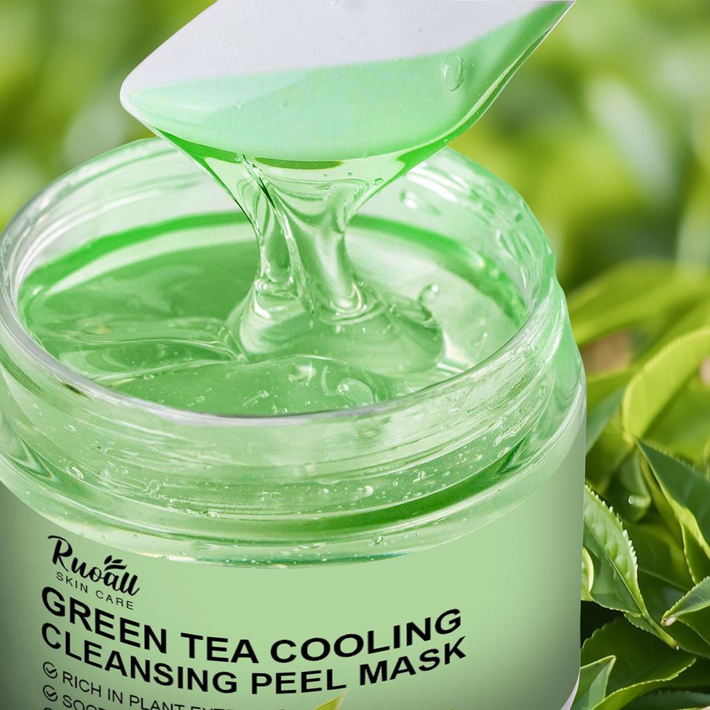 Grüntee Reinigung Auftragen Maske Grüntee Reinigung Abziehen