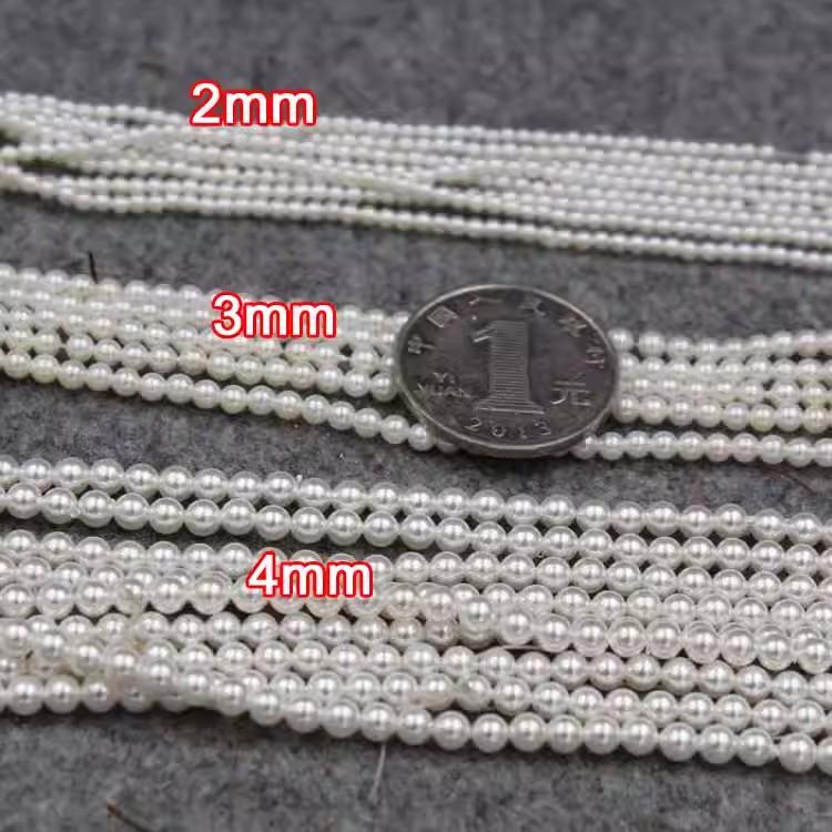 2-12mm Round Imitation Pearl Freshwater Shell Loose Spacer Beads for Jewelry Making DIY Necklace Bracelet Accessories