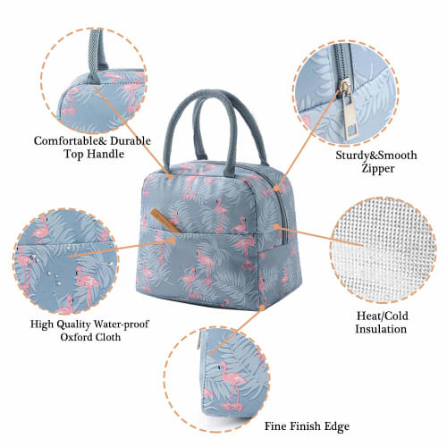 Insulated Lunch Bag, Foldable Tote Bag, Lunch Storage Box, Wide Opening, Insulated Cool Lunch Bag, Waterproof, Thermal, Leak-Proof, Lunch Organizer fo
