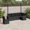 VidaXL Garden Lounge Set with Cushions 6 Pcs, Patio Sofas, Patio Furniture Set, Outdoor Furniture, Black 3226013