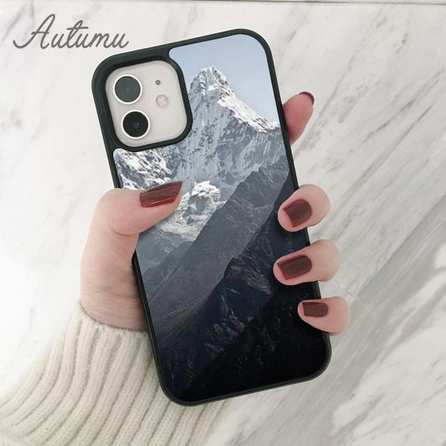 Mountain Pine Tree Forest Mountain Phone Case for iPhone 11 12 13 14 Pro Max Mini XR XS SE 2020 6S 7 8 Plus Galaxy S21 S22 Cover