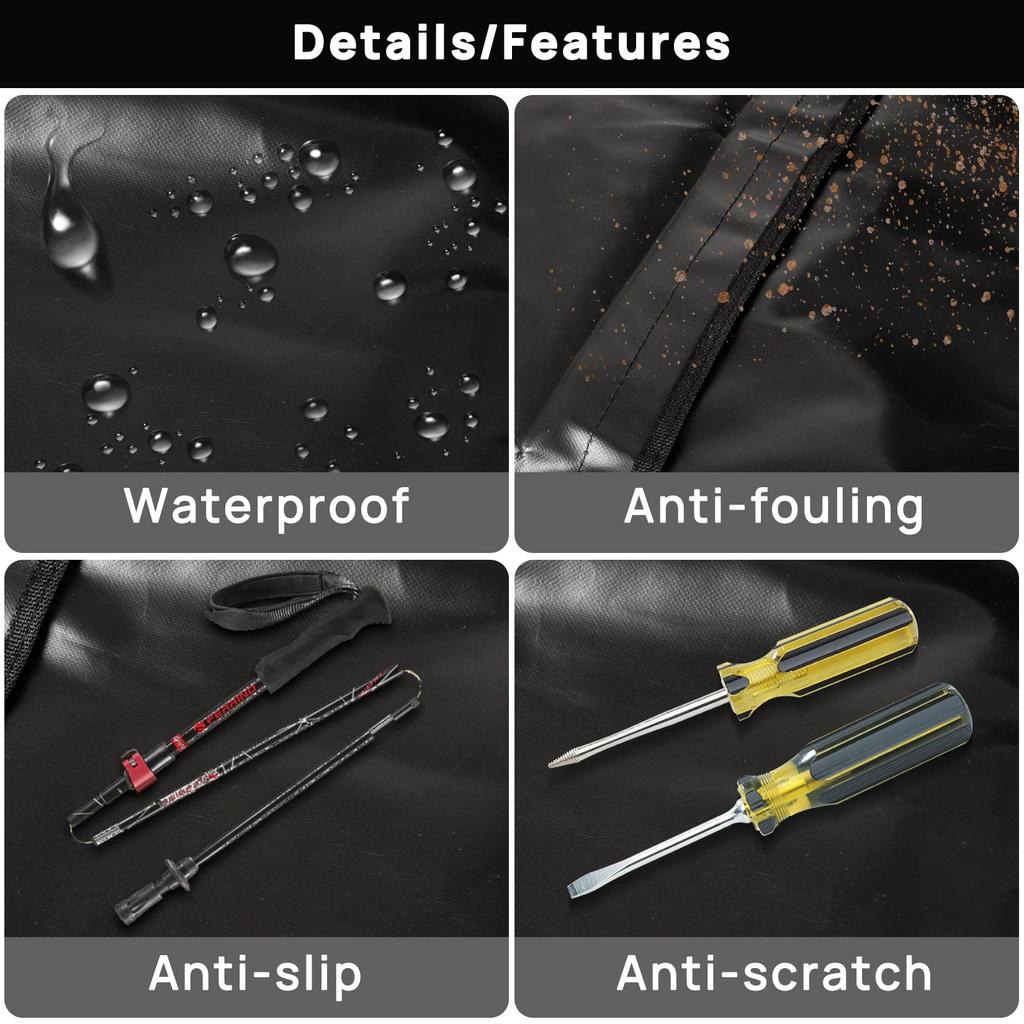 PSLER Car Rear Cargo Cover Pet Mat Trunk Puppy Waterproof Heavy Duty Rear Mat Seat Cover Compatible with Wrangler JK Anti-Slip 2007-2017/JL 2018-2019