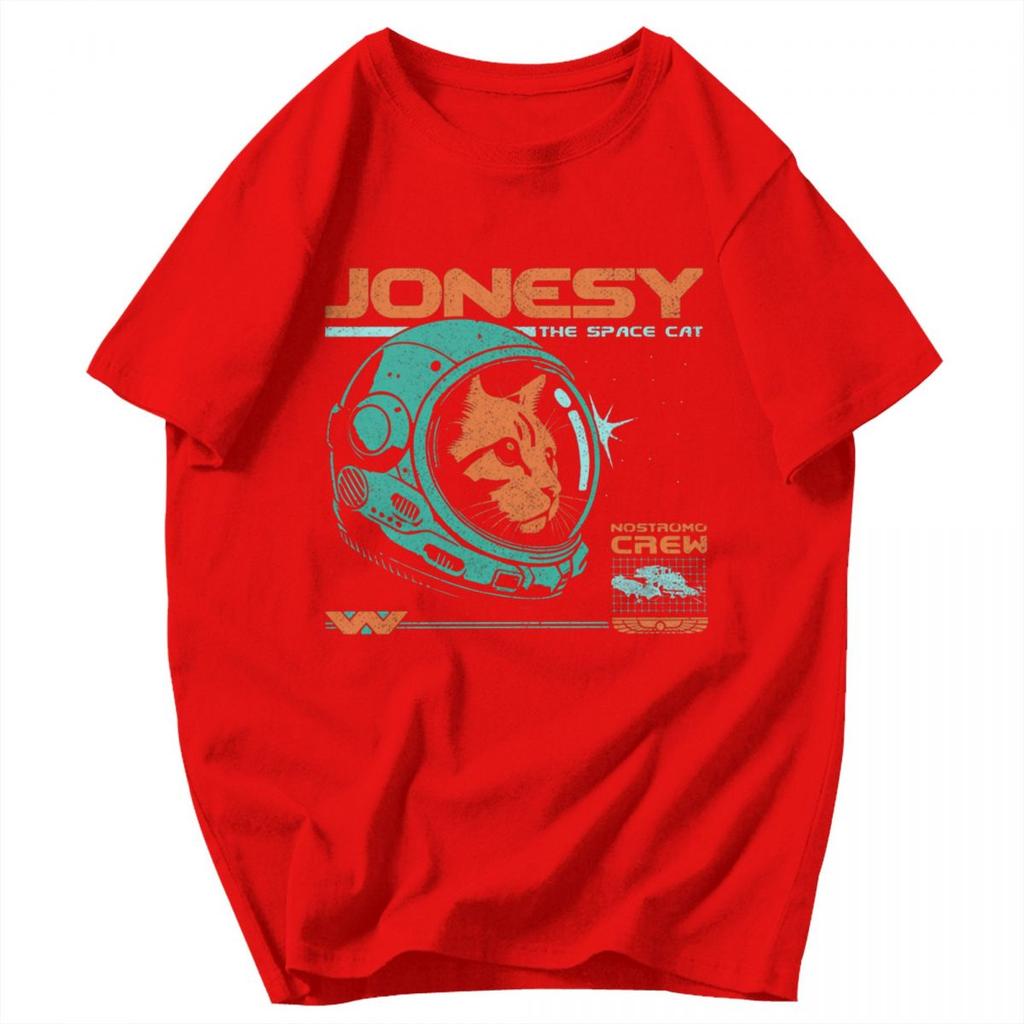 Men T Shirt Jonesy  Surviving Nine Lives Aboard The Nostromo Awesome Idea Y2K Graphic Short Sleeve Unisex Clothes T Shirts