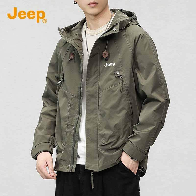 Jeep Men's Loose Fit Hooded Jacket