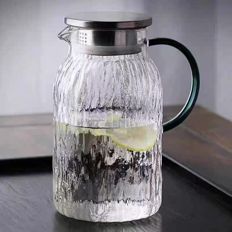 Kaltwasserkessel Hochtemperaturbeständig Baum Muster Haushalt Kaltwasserkessel Tasse Große Kapazität Wohnzimmer Glaskessel Teekanne