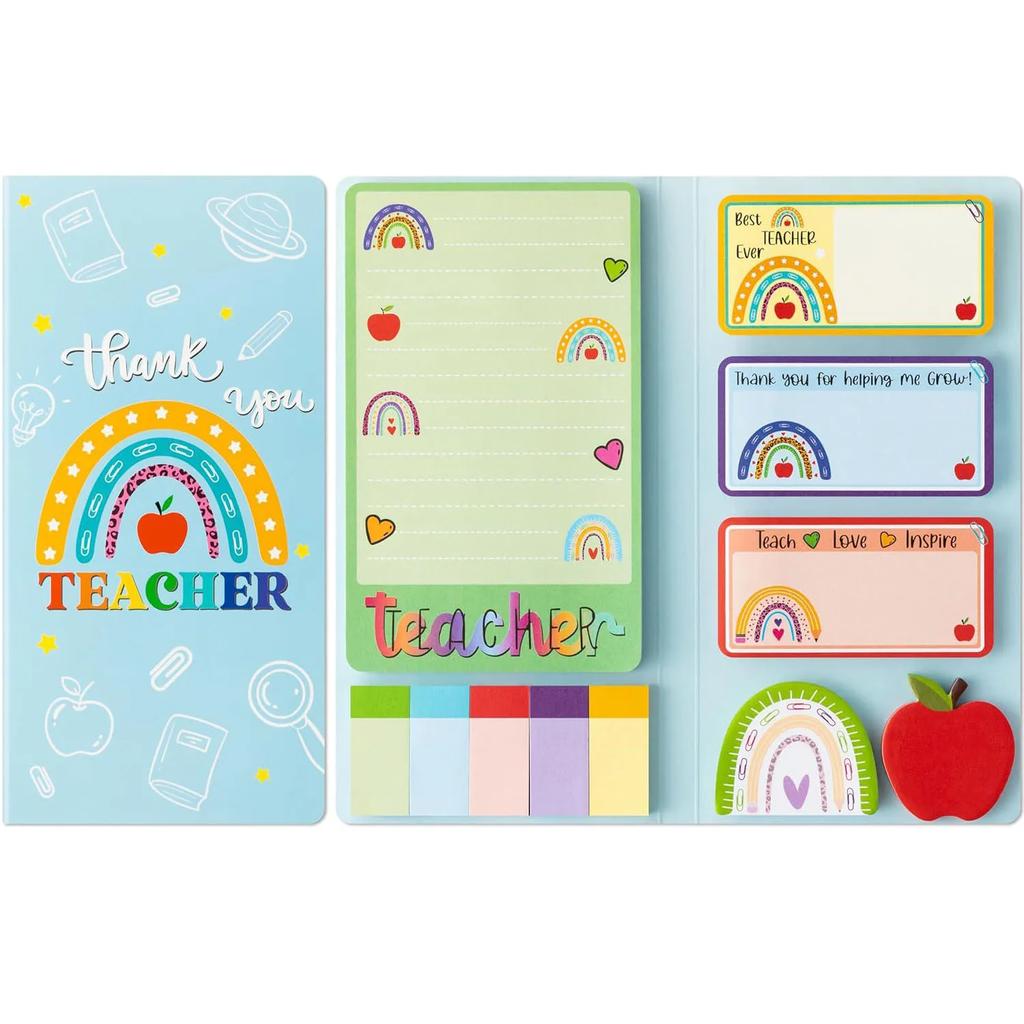 Teachers' Day Theme Sticky Note Combination This Multi-piece Set of Cute School Themed Handbill Stickers Cartoon Sticky Notes