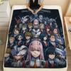 1PC Franxx Patterned Flannel Blanket Suitable For All Seasons For Home Decor Warmth And Comfort Gifts Holiday Present