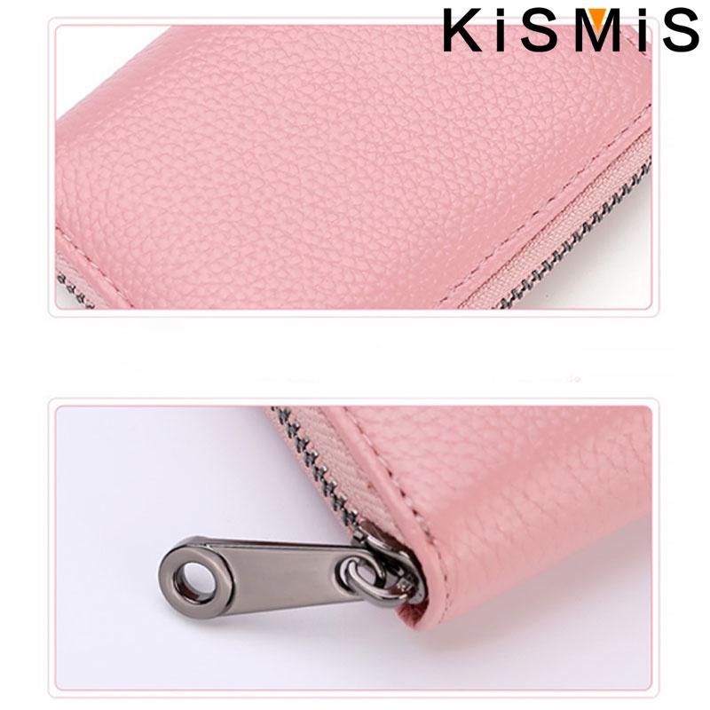 Portafoglio in Vera Pelle con Blocco RFID 12 Scomparti per Carte 2 Tasche per Banconote Stile Fisarmonica