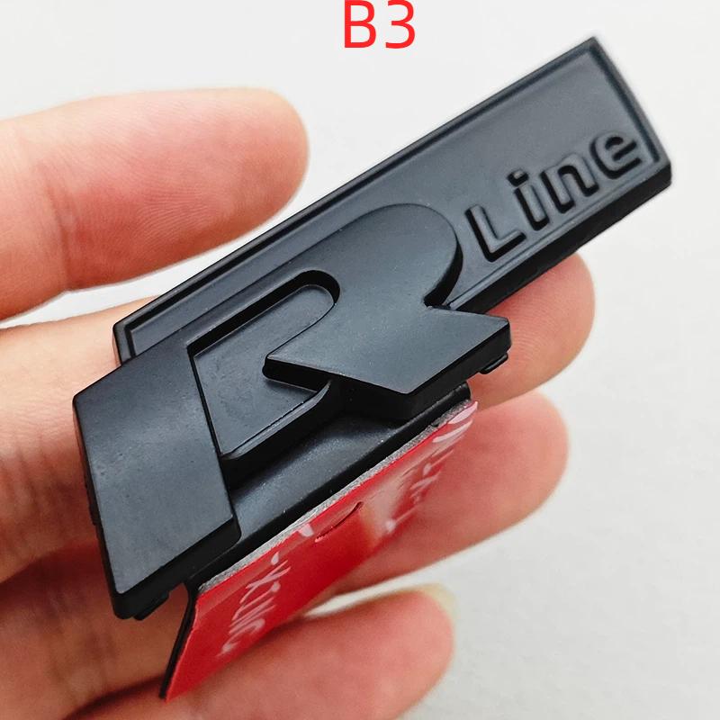 3D Metal Car Logo R RLine Front Grille Emblem Badge Sticker