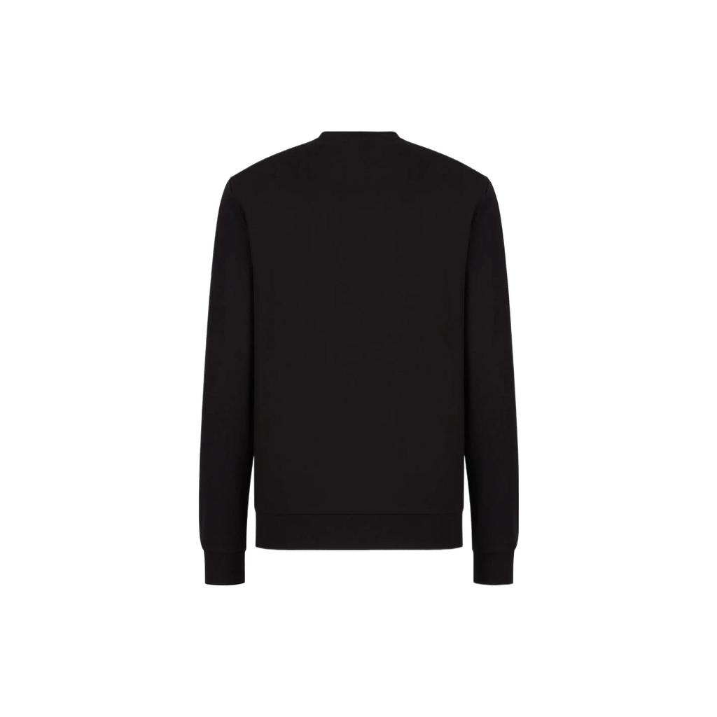 Emporio Armani EA7 SS22 Letter Print Crew Neck Sweatshirt Men Sweatshirt Black 6LPM60-PJ05Z-0200