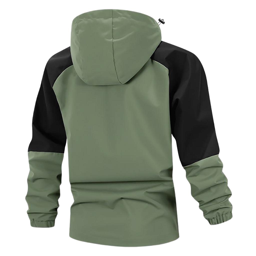 Men'S Loose Jacket Fashionable Multi Pocket Hooded Jacket