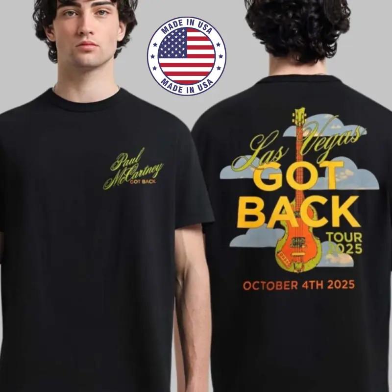 Paul McCartney Las Vegas 2025 Allegiant Stadium Oct 4 Got Back Tour Unisex T-Shirt S