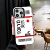 Travel Air Ticket Label Shockproof Phone Case for iPhone 17 Air 16 16E 15 Pro Max 14 Plus 13 Mini 12 Back Cover Anti Fall Fundas