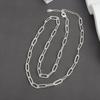 PANJBJ 925 Sterling Silver Line Necklace for Women Girl Fashion Concise  Individuality Jewelry Birthday Gift Dropshipping