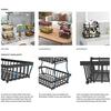 2 Tier Countertop Fruit Basket for Kitchen Sturdy Metal Vegetable Storage Bread Bowl Stand Wire Organizer for Potato Onion