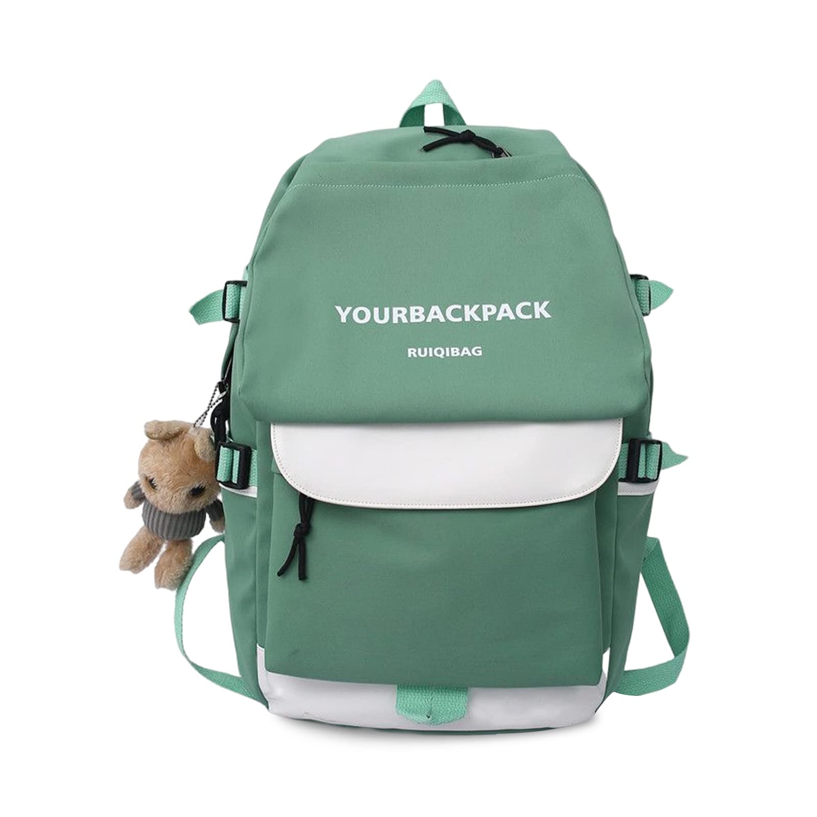 

FANDARE Women s Backpack with Cute Plush Toy, Large Capacity, Fits 15.6-inch Laptop, Lightweight, A4 Size, Popular for Commuting and Travel,