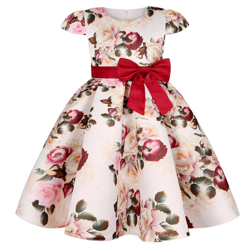 Kinder Mädchen Bogen Mädchen Party Prinzessin Kleider Kinder Ballkleid Kostüm Festival Host Kinder Kleid