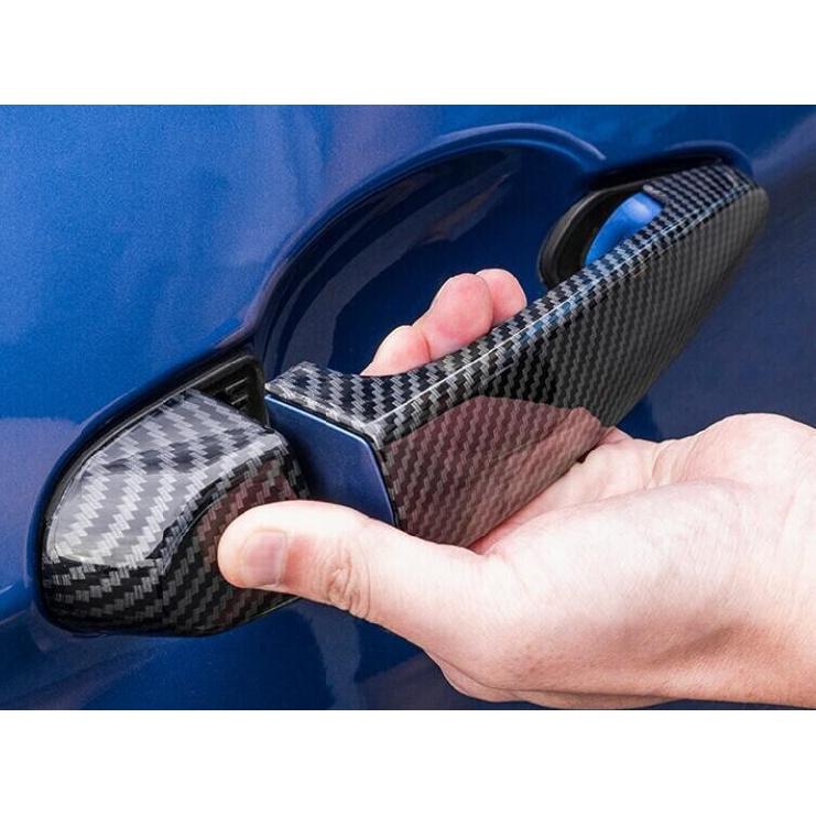 For BMW 3 Series 2013-2019 ABS Carbon Fiber Car Door Handles Cover Trim Decor