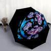 1pc Koi Fish Yin Yang Design Umbrella with Plastic Handle, Suitable for All Seasons Outdoor PT423