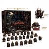 Krampus Advent Calendar, 24PC Gothic Krampus Devil Figurine Keychain, Christmas Countdown Gift Box Decoration