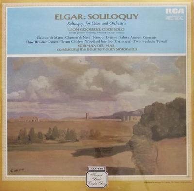 LP Record EDWARD ELGAR LEON GOOSSENS NORMAN  Elgar Soliloquy For Oboe And Orche LRL15133 RCA 1976 UK Classical Used
