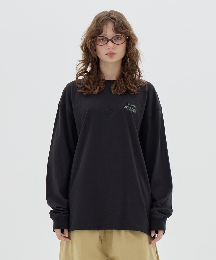 URBANAGE Design Studio Logo Oversized Long Sleeve_Black Camo
