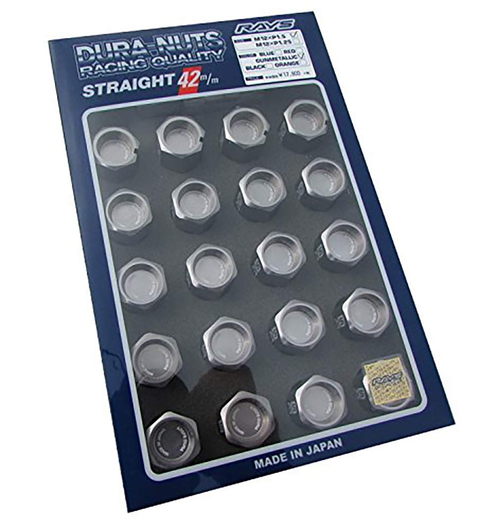 

RAYS Набор дюралюминиевых гаек-секреток Прямой M12 x Gunmetallic 74020001004GM & L42, Тип, 1.5, Анодированный,