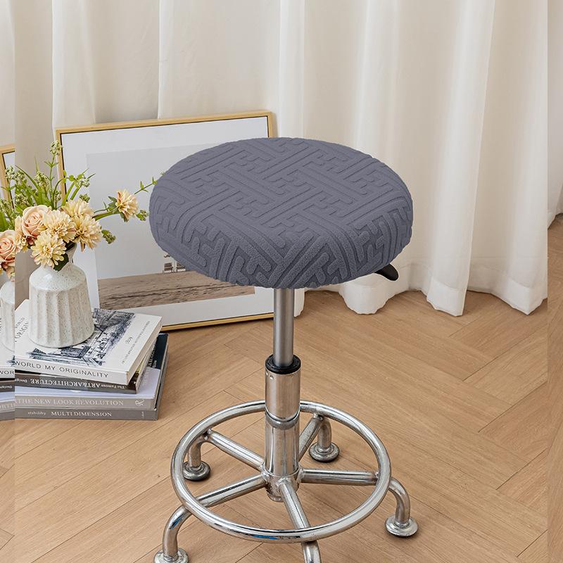 Round Chair Cover Half-pack Stool Cover Beauty Salon Swivel Chair Cover Bar Stool Cushion Lift Protection Cover