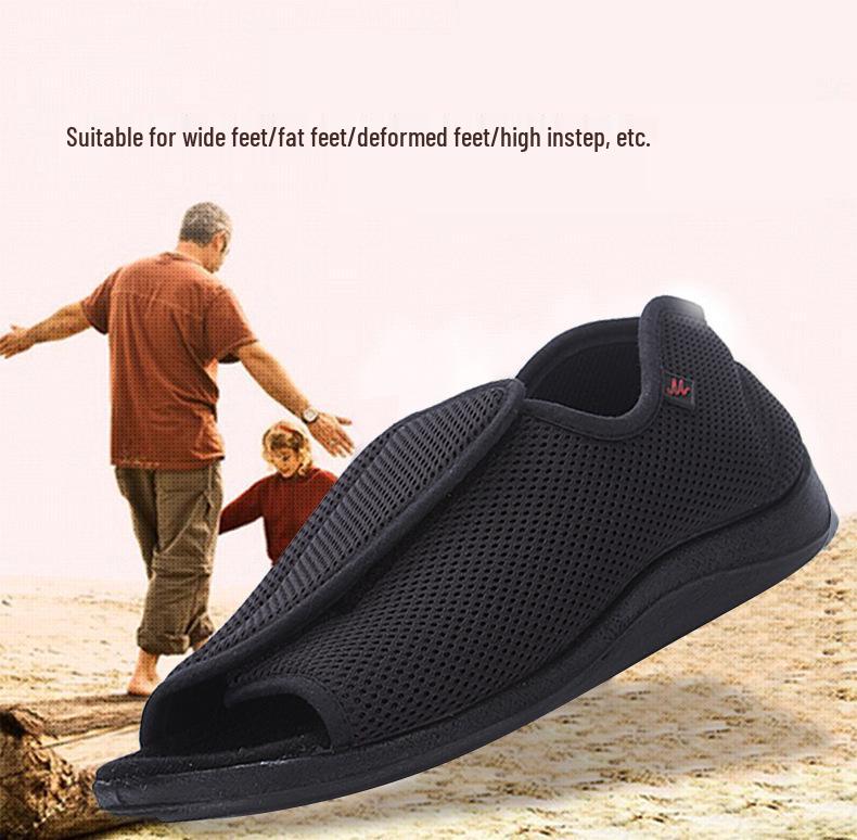 Pantofi Zhivago Ajustabili cu Plasă și Velcro pentru Picioare Lățite, Umflate sau Deformate Valgus