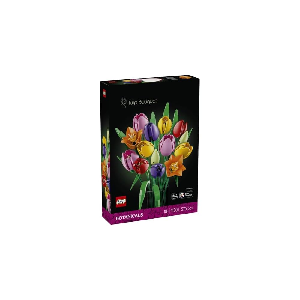 LEGO Botanical Tulip Bouquet Toy Gift for Men Women Decorative Fake Flowers Home Decor 11501