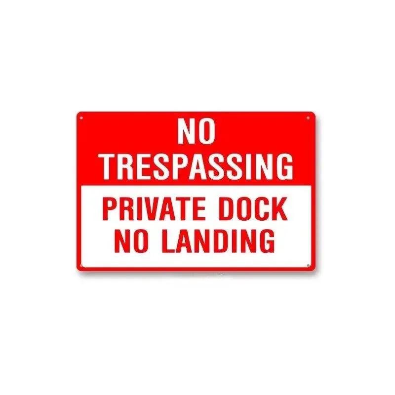 Tin Sign No Trespassing Warning Sign 24 Hour Video Surveillance Metal Board Poster Bar Home Decor Plate Warn Signs Wall Plaques