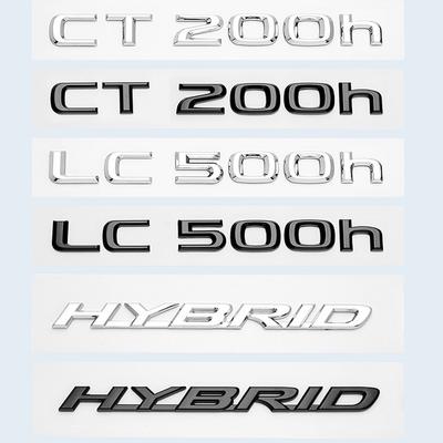 For CT200h LC500h HYBRID Logos Car Trunk ABS Fender Badge 3D Adhesives Waterpoof Logo Badge Sticker Accessories
